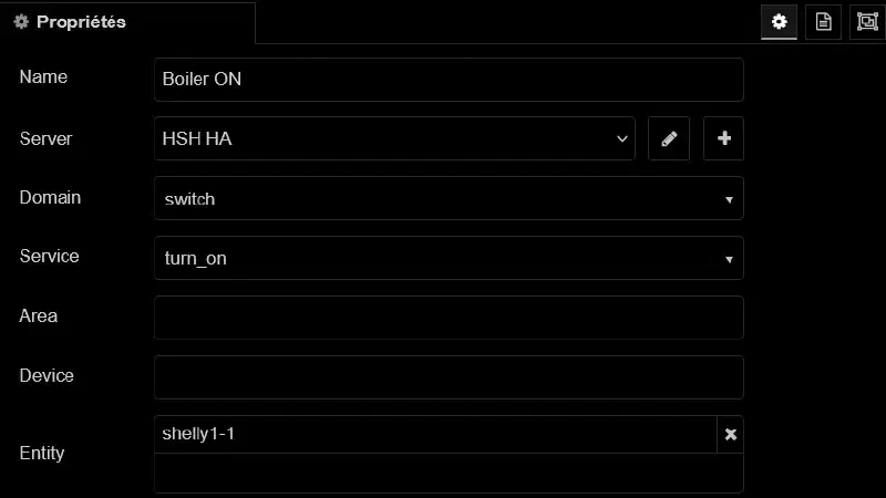 Node-RED : Exemple de call service