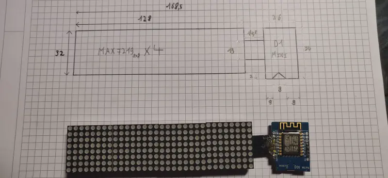 Schéma papier avec côtes