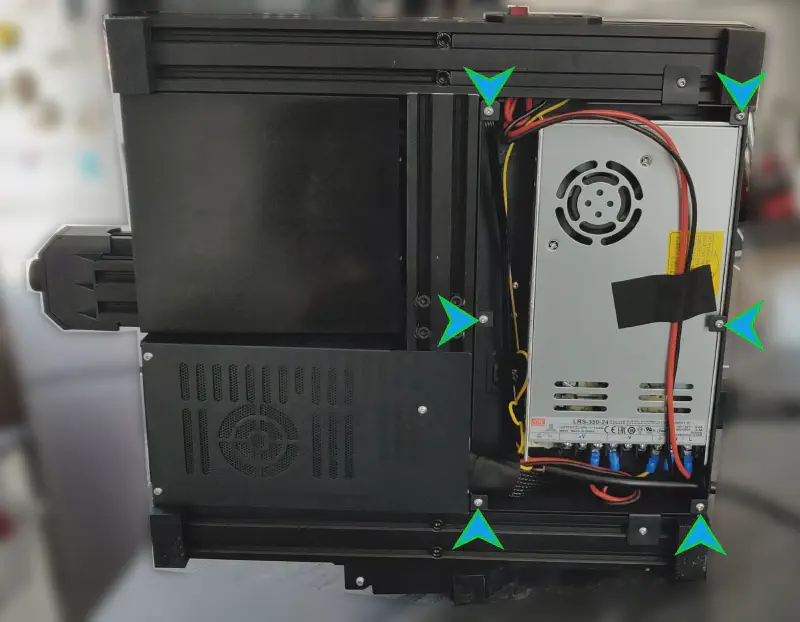 Emplacements des vis