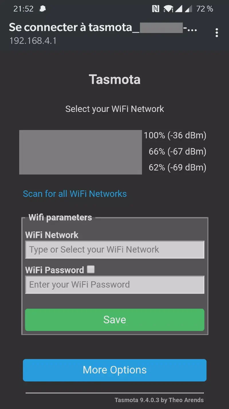 Configuration Wi-Fi
