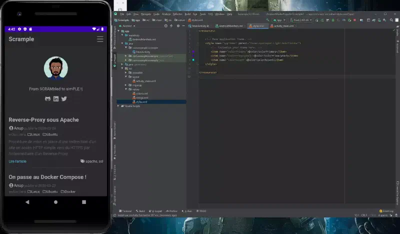 Émulation de l’application