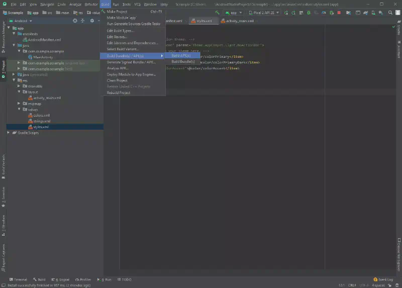 Construction de l’APK