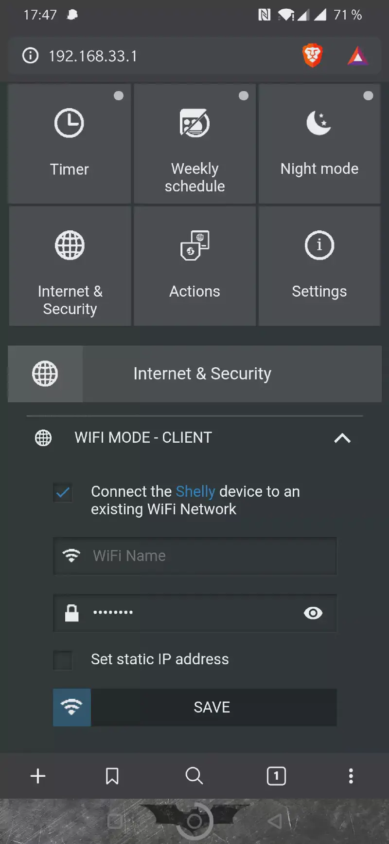 Configuration Wi-Fi